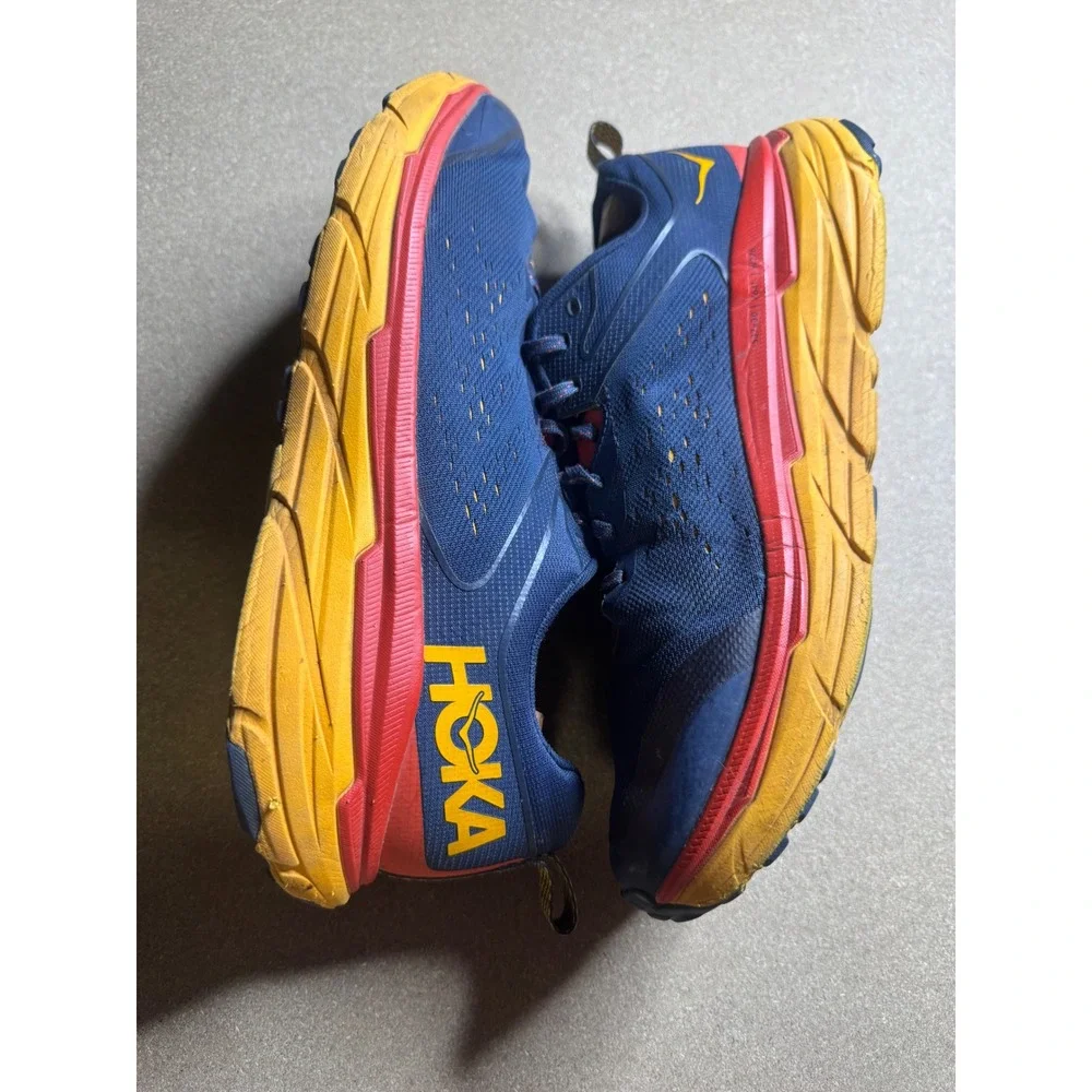 Hoka One One Challenger ATR 6 Mens 12.5 Blue Orange Trail Running Shoes‎ 1106510